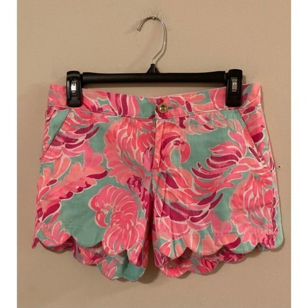 Lilly Pulitzer Buttercup Shorts in Love Bird Pattern Size 0